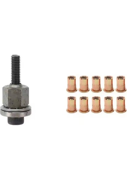 Manuel Perçin Vida Perçin Makinesi Perçin Somunu Alet Adaptörü 11 Adet M6 (Yurt Dışından)