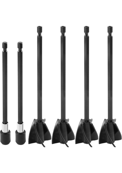 Epoksi Reçine Boya Mikser Kürekler Matkap Için, 4 Pcs Yeniden Kullanılabilir Boya Karıştırıcı Reçine Matkap Mikser Kürekleri ve 2 Pcs Uzatma Çubukları (Yurt Dışından)