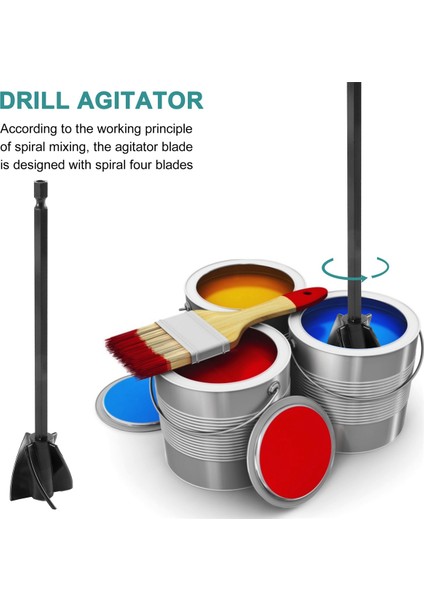 Epoksi Reçine Boya Mikser Kürekler Matkap Için, 4 Pcs Yeniden Kullanılabilir Boya Karıştırıcı Reçine Matkap Mikser Kürekleri ve 2 Pcs Uzatma Çubukları (Yurt Dışından) fırsatları