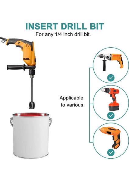 Epoksi Reçine Boya Mikser Kürekler Matkap Için, 4 Pcs Yeniden Kullanılabilir Boya Karıştırıcı Reçine Matkap Mikser Kürekleri ve 2 Pcs Uzatma Çubukları (Yurt Dışından) indirimleri