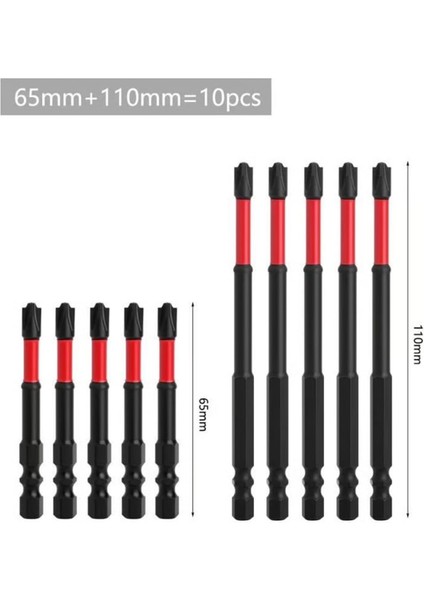 Fph2 Darbeli Tornavida Ucu Seti 65 mm 110 mm Yivli Başlıklar (Yurt Dışından) modelleri