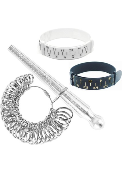 Yüzük Ölçer Ölçüm Aleti Seti Yüzük Ölçüsü Ölçümü Yapma Kiti (Yurt Dışından)