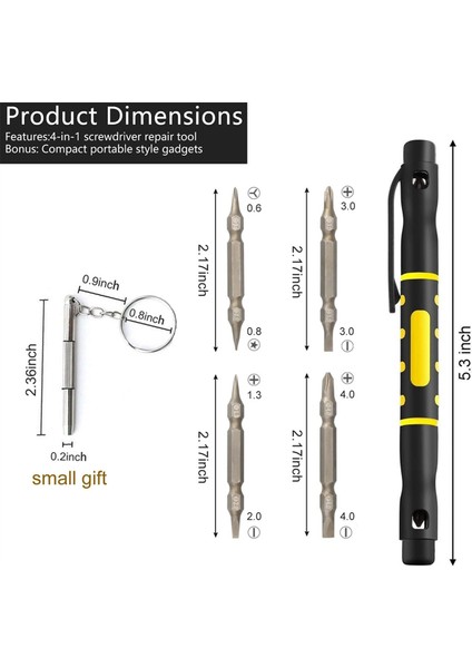 Ev Onarımı Için 3'lü Paket 4'ü 1 Arada Cep Tornavidası (Yurt Dışından) fiyatları