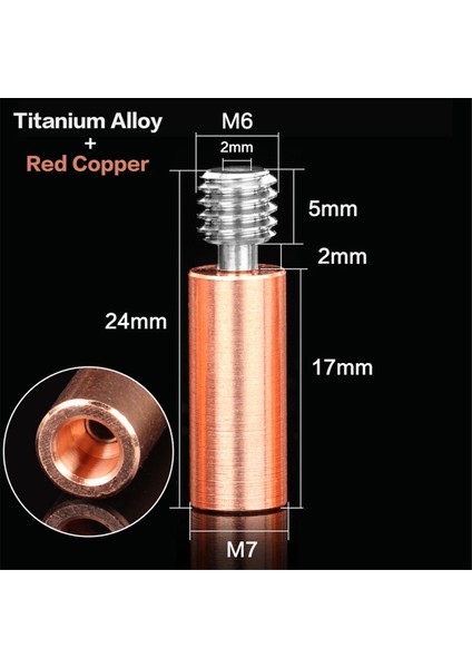 Bp6/nv6 Isıtma Bloğu Için Tüm Metal V6 Bimetal Heatbreak Boğaz Hotend Kırmızı Bakır Isıtıcı Bloğu (Yurt Dışından) indirimleri