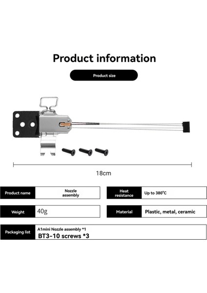Bambu Lab A1/a1 Mini 3D Yazıcı Hotend Isıtma Montajı Hotend Isıtma Bileşenleri (Yurt Dışından) indirimleri