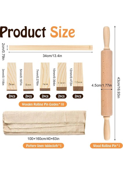 Çömlek Aletleri Ahşap Oklava, Öğretim Çamur Çubuğu Kılavuzu (Yurt Dışından) fiyatları