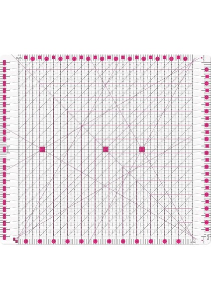 12,5 x 12,5 Inçlik Yivli Kumaş Kapitone Cetveli (Yurt Dışından)