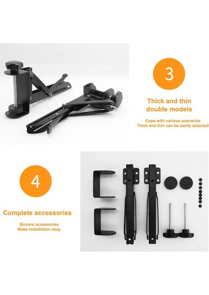 Katlanabilir Masaüstü Braket 2pcs Ayarlanabilir Masa Kenarı Raf Yumruksuz Metal Ev Ofis Organizatör Bilgisayar Masası Uzantısı (Yurt Dışından) indirimleri