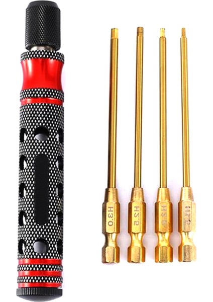 Altıgen Tornavida Seti 1,5, 2,0, 2,5, 3,0 mm Hızlı Değiştirilebilir Altıgen Anahtar, Kırmızı (Yurt Dışından) modelleri