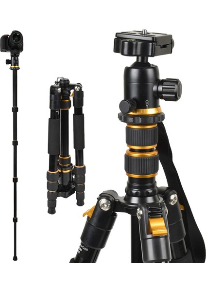 160CM Alüminyum Kamera Tripod Stand Dslr Kamera Canon/sony/nikon Için 360 ° Top Kafalı Hafif Seyahat Tripod (Yurt Dışından) fırsatları