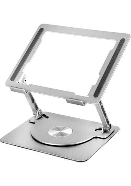 Isı Dispidasyon Bilgisayar Standı Kaldırma 360 ° Dönen Dizüstü Bilgisayar Ipad MacBook Huawei Lenovo Bilgisayar Gümüş (Yurt Dışından)