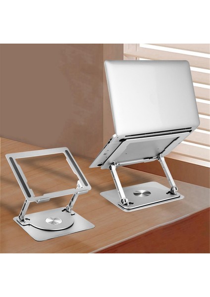Isı Dispidasyon Bilgisayar Standı Kaldırma 360 ° Dönen Dizüstü Bilgisayar Ipad MacBook Huawei Lenovo Bilgisayar Gümüş (Yurt Dışından) modelleri