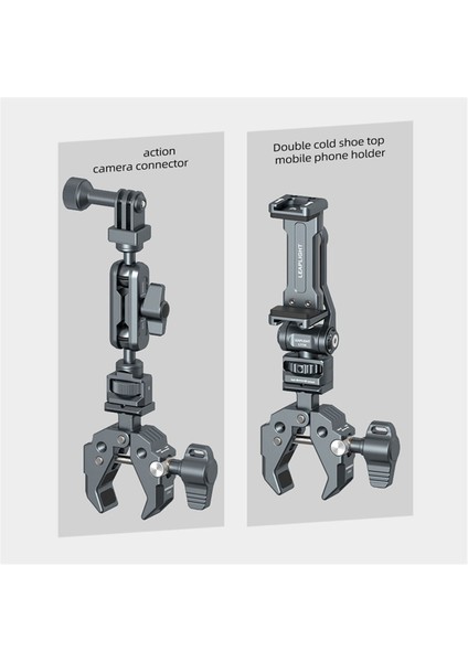 Dslr Kamera Için Nato Tabanlı Çok Işlevli Yengeç Pençesi Süper Kelepçe, Mikrofon LED Işıkları Izler Için Güçlü Sabit Kelepçe (Yurt Dışından) indirimleri