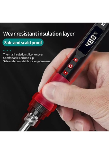 80W Lehimleme Demiri Seti Ayarlanabilir Sıcaklık LCD Lehim Aleti (Ab) (Yurt Dışından) indirimleri