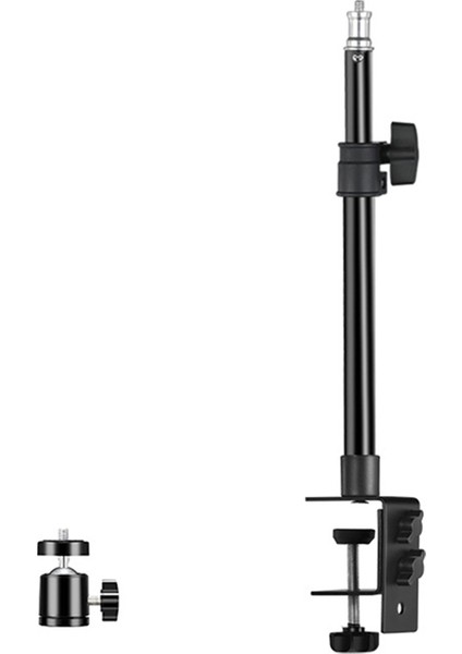C Tripod Kelepçe Masası Montaj Işık Standı 1/4in Ball Kafa Masa Fikstürü Ayarlanabilir Kamera Masa Dekop Braketi Stand (Yurt Dışından)