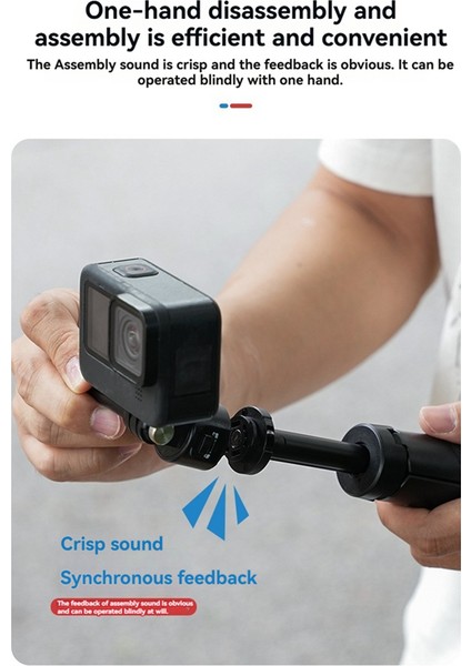 GOPRO13 Djı Osmo Actıon 5/4/3 Action Camera Aksesuarları Için Hızlı Bırak Selfie Stick Foldable Tripod (Yurt Dışından) fiyatları