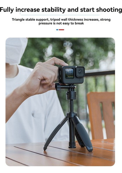 GOPRO13 Djı Osmo Actıon 5/4/3 Action Camera Aksesuarları Için Hızlı Bırak Selfie Stick Foldable Tripod (Yurt Dışından) indirimleri