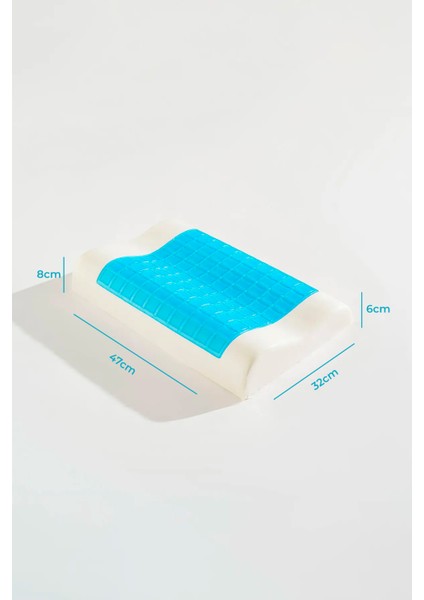 Visco Serinletici Jelli Boyun Destekli Çocuk Yastığı 47X32X8/6 cm