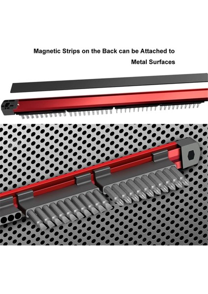 1/4 Altıgen Uç Düzenleyici, 40 Delikli Kayar Tornavida Ucu Rayı Tutucu (Yurt Dışından) indirimleri