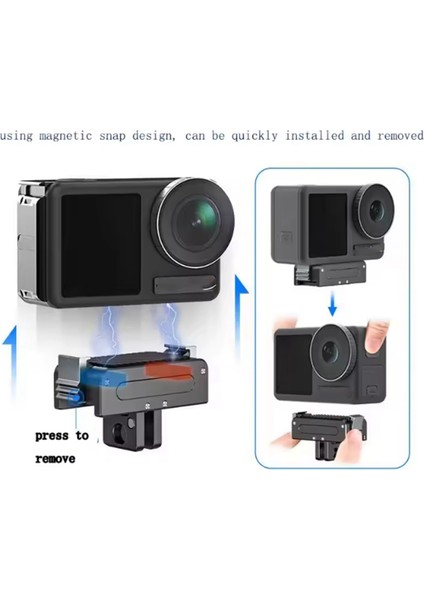 1/4 Inçlik Iplik Deliği ile Manyetik Hızlı Serbest Bırakma Dönüştürücü Tabanı ve Djı Osmo Action Için Gopro Adaptörü Için 5pro/4/3 (Yurt Dışından) indirimleri