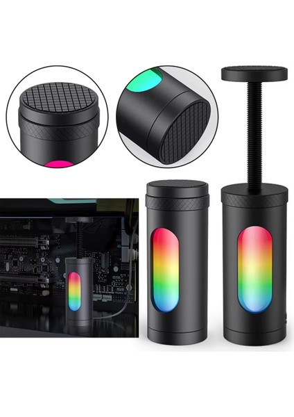 Argb Grafik Kartı Destek Braketi Yerleşik 5V3 Pin Argb Senkronizasyon Lambası Manyetik Dikey Teleskopik Dönen Stant Braketi B (Yurt Dışından) fiyatları