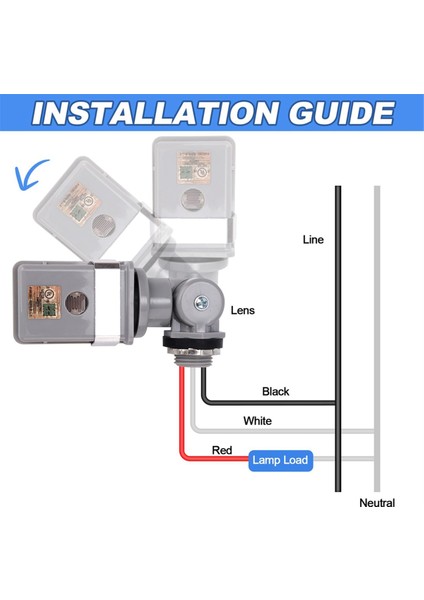 Paket Döner Montajlı Fotokontrol Dış Mekan Fotosel Sensörü, Saplı (Yurt Dışından) modelleri
