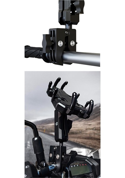 Kamera Kelepçesi Montaj Süper Kelepçe Adaptörü Çift Kafa Motosiklet Bisiklet Kamera Montajları Için Çift Fonksiyonlu Tutucu 6cm (Yurt Dışından) fırsatları