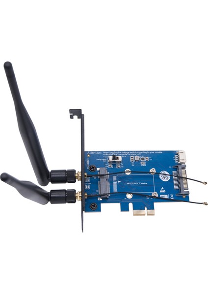Wifi Modülü Mini Pcı-E Express-Pcı-E 1x Adaptör Kartı 3g/4g-Pcı-E Geliştirme Kart 2 Anten (Yurt Dışından) fiyatları