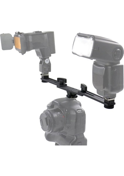 Kamera Videosu Için Çift Sıcak Ayakkabı Montaj Braketi Dslr Kameralar Makro Için Twin Hızlı Işık Flaş Tutucu Stand (Yurt Dışından) modelleri