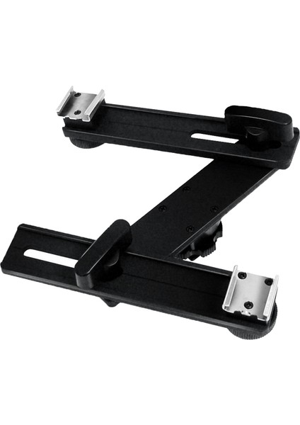 Kamera Videosu Için Çift Sıcak Ayakkabı Montaj Braketi Dslr Kameralar Makro Için Twin Hızlı Işık Flaş Tutucu Stand (Yurt Dışından) fırsatları