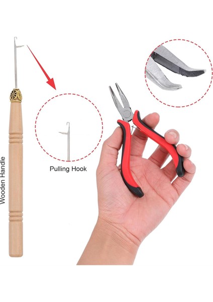 Saç Uzatma Aletleri Seti, Silikon Boncuklar, Pense, Rulo Dikiş Ipliği (Yurt Dışından) modelleri