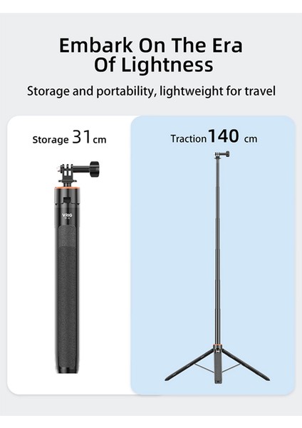 Vrıg Tp-21 138CM Genişletilmiş Selfie Stick Tripod Mini Taşınabilir Tripod Gopro 12/11/10 INSTA360 X3 Ace Eylem Kamera Vlog Stand (Yurt Dışından) fiyatları