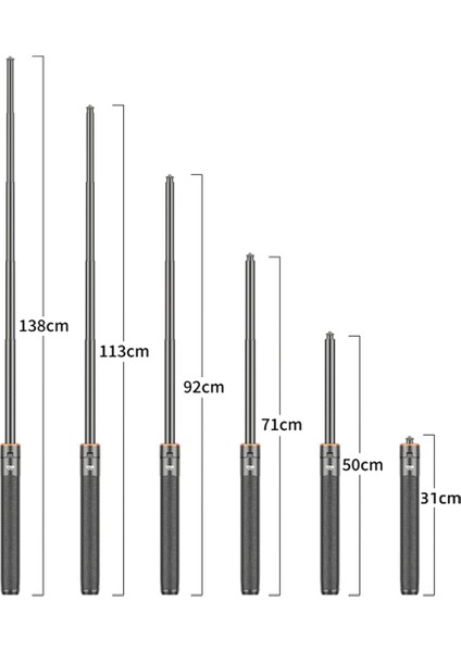 Vrıg Tp-21 138CM Genişletilmiş Selfie Stick Tripod Mini Taşınabilir Tripod Gopro 12/11/10 INSTA360 X3 Ace Eylem Kamera Vlog Stand (Yurt Dışından) modelleri