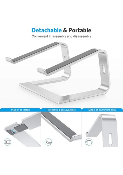 Dizüstü Bilgisayar Standı, Çıkarılabilir Dizüstü Bilgisayar Montajı, Alüminyum Alaşım Dizüstü Bilgisayar Tüm Dizüstü Bilgisayarlar Için Standı (11-16 Inç) (Yurt Dışından) fiyatları