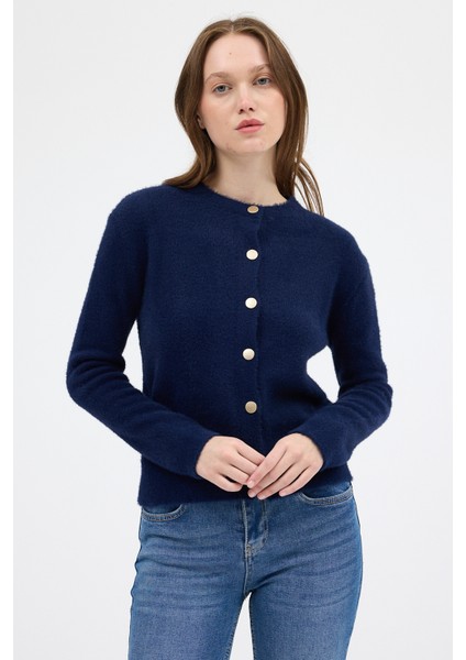 Laci Kadın Yumoş Dokulu Düğmeli Triko Hırka 2241