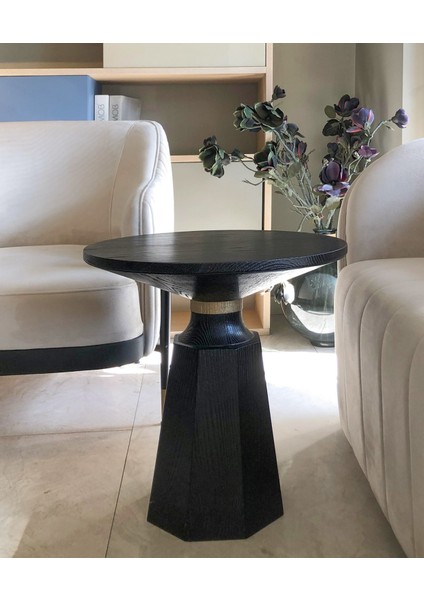 Modern Masif Ahşap Yan Sehpa – Siyah / Acı Kahve / Natural Renk Seçenekleriyle modelleri