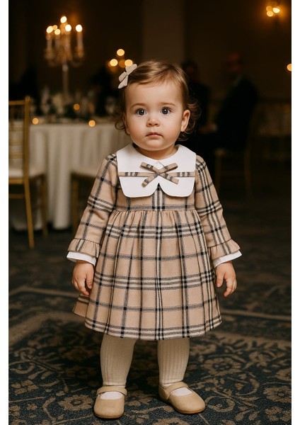 Kız Bebek Ekose Elbise