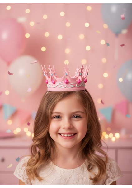 Doğum Günü Tacı - Renkli Prenses Taç (Çocuklar Için)