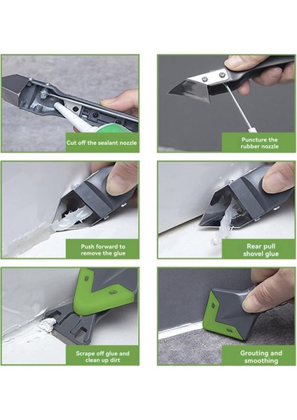 Çok Işlevli Beşi Bir Arada Dikiş Güzelleştirme Kiti Tutkal Kazıma ve Macunlama Alet Takımı (Yurt Dışından) modelleri