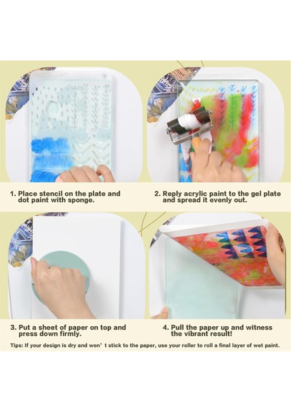 Jel Baskı Plakası Kiti, 8X10 Inç Jelatin Plaka, Baskı Kağıdı (Yurt Dışından) indirimleri