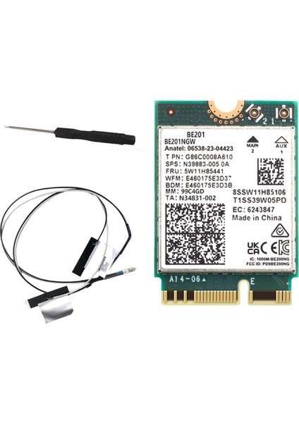 BE201 Wıfı7 Kartı 8774MBPS Bt5.4 Wifı 7 Kablosuz Wıfı Kart Modülü (Yurt Dışından)