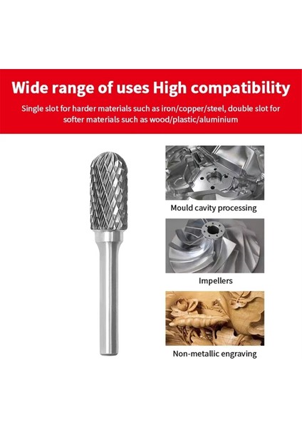 Karbür Döner Freze Şaft Tipi Tek Çift Yuvalı Tungsten Çelik Tipi (Yurt Dışından) indirimleri