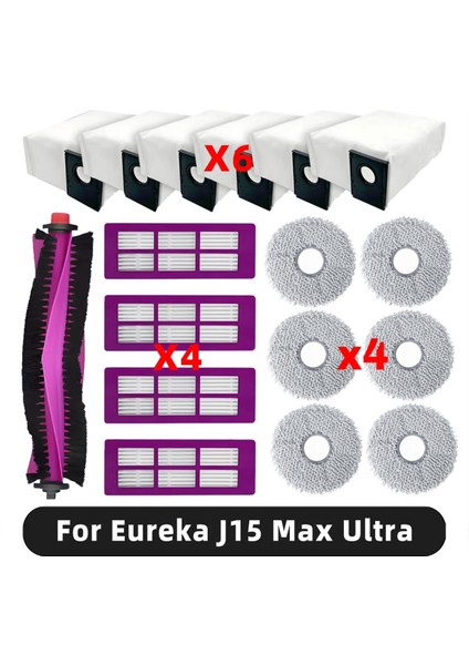 Eureka J15 Max Ultra Ana Fırça Hepa Filtre Paspas Bezi Toz Torbası Için (Yurt Dışından) fiyatları