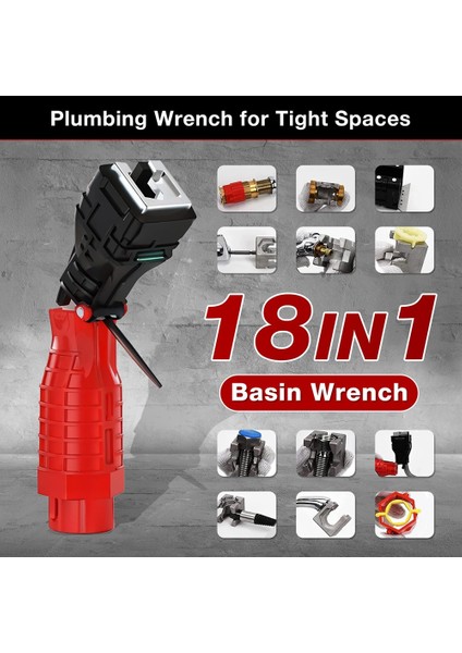 18'i 1 Arada Çok Işlevli Lavabo Anahtarı, Sıhhi Tesisat Aleti (Yurt Dışından) modelleri