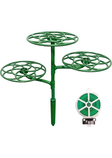 Ayçiçeği Çiçek Destek Standı Üç Katmanlı Bitki Destek Rafı (Yurt Dışından)