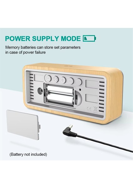 Kablosuz Hava Istasyonu Ahşap Çalar Saat Dijital Termometre (Yurt Dışından) indirimleri