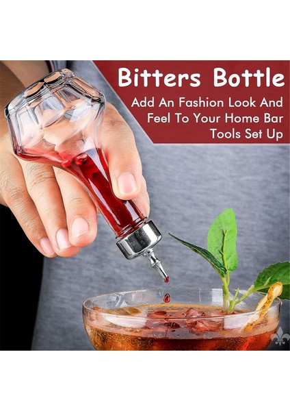 Kokteyller Için 6 Adet 50 Ml'lik Dasher Kapaklı Cam Şişe (Yurt Dışından) modelleri