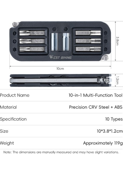 West Bıkıng 10'u 1 Arada Taşınabilir Bisiklet Tamir Alet Seti (Yurt Dışından) fırsatları