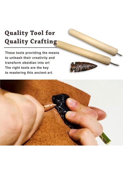 Obsidyen Işçiliği Çakmaktaşı Yontma Aleti, Taş Devri Araç Seti, A (Yurt Dışından) fiyatları