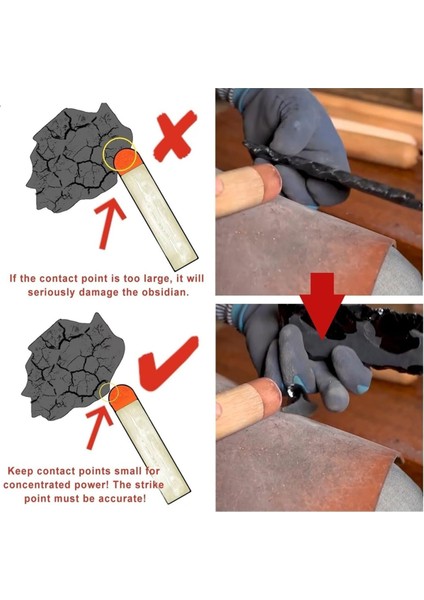 Obsidyen Işçiliği Çakmaktaşı Yontma Aleti, Taş Devri Araç Seti, A (Yurt Dışından) fırsatları